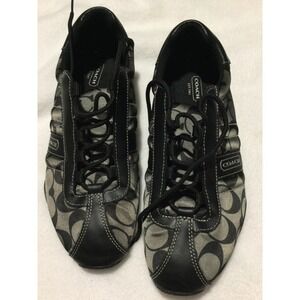 Coach Kirby Sneakers Designer Logo Print‎ Lace Up Comfort Shoes 9.5M